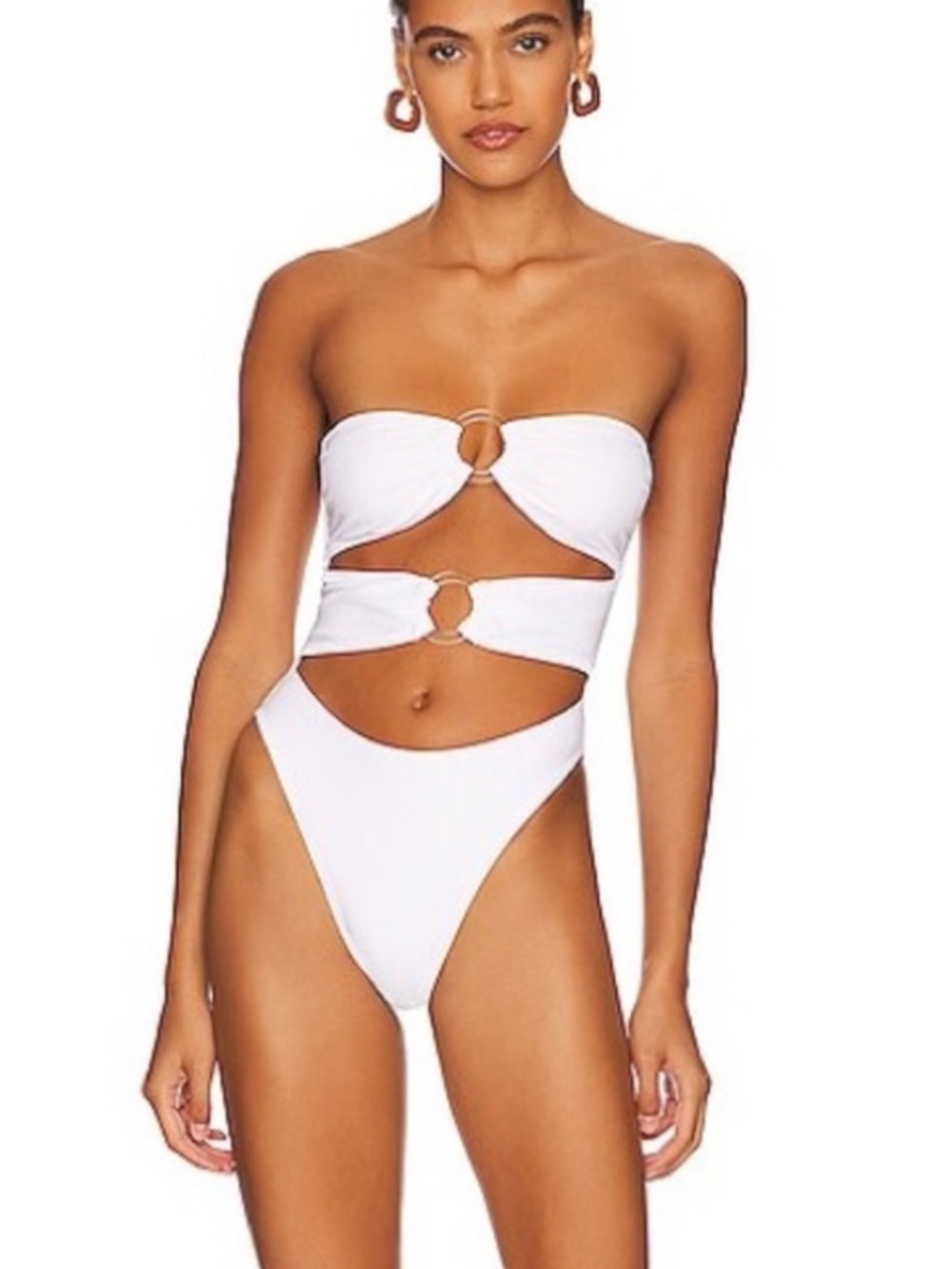 SOLID & STRIPED The Ariana One Piece in Marshmallow